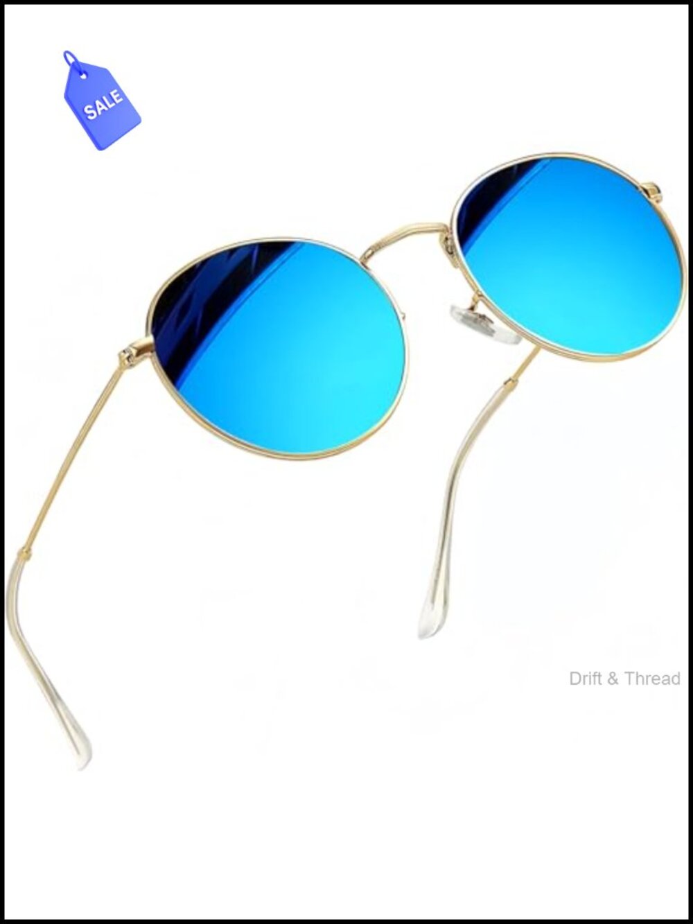 Round Metal Sunglasses UV400 Polarized Retro Unisex